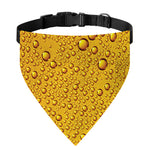 Water Drops On Beer Print Over The Collar Dog Bandana
