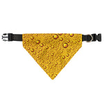 Water Drops On Beer Print Over The Collar Dog Bandana