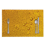 Water Drops On Beer Print Placemat