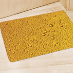 Water Drops On Beer Print Polyester Doormat