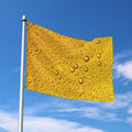 Water Drops On Beer Print Polyester Flag