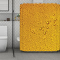 Water Drops On Beer Print Polyester Shower Curtain