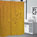 Water Drops On Beer Print Premium Shower Curtain
