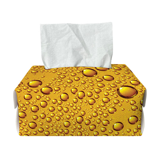 Water Drops On Beer Print Rectangle Tissue Box Cover