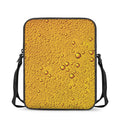 Water Drops On Beer Print Rectangular Crossbody Bag