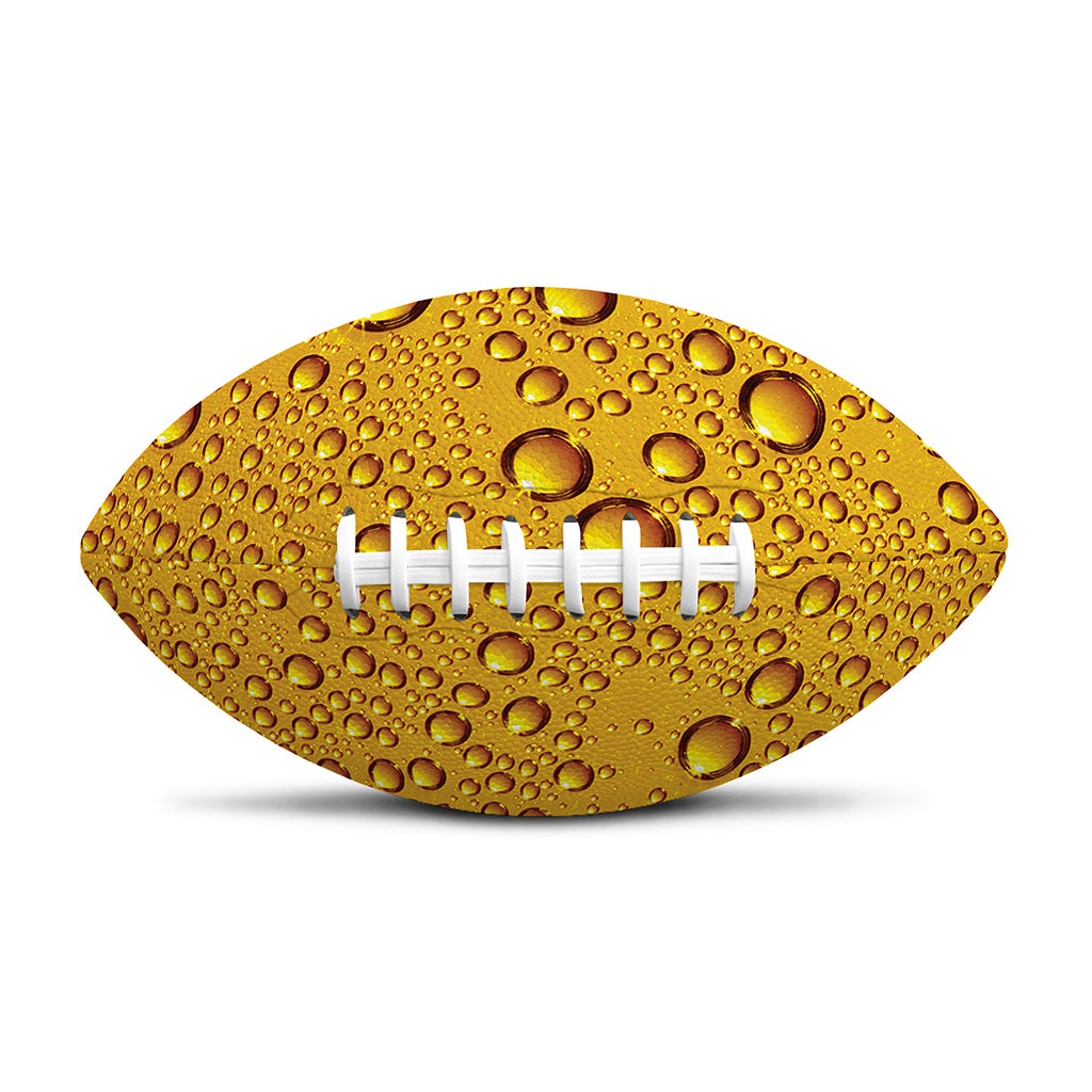 Water Drops On Beer Print Rugby Ball