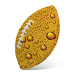 Water Drops On Beer Print Rugby Ball