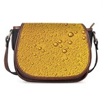 Water Drops On Beer Print Saddle Bag