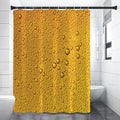 Water Drops On Beer Print Shower Curtain