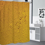 Water Drops On Beer Print Shower Curtain