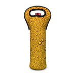 Water Drops On Beer Print Single Neoprene Wine Tote