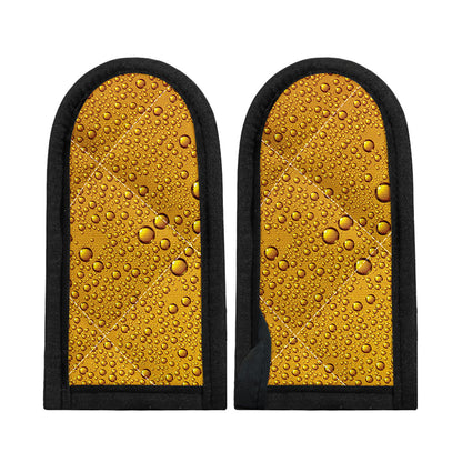 Water Drops On Beer Print Skillet Handle Cover