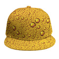 Water Drops On Beer Print Snapback Cap