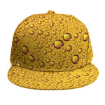 Water Drops On Beer Print Snapback Cap