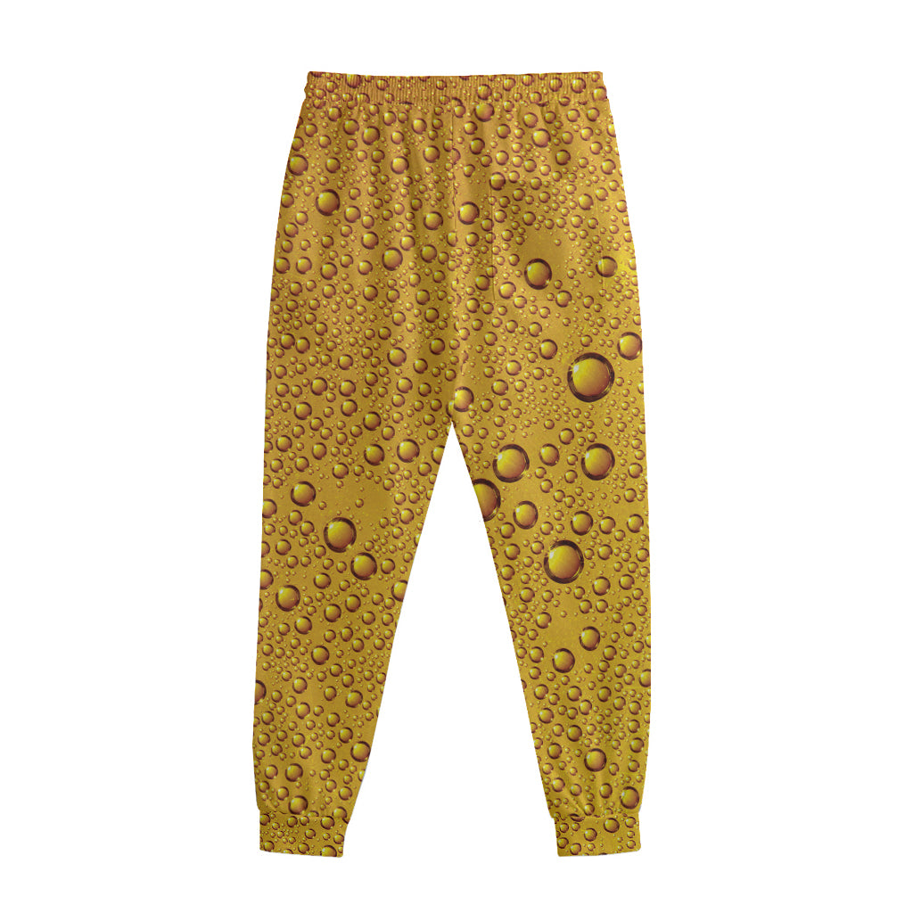 Water Drops On Beer Print Sweatpants