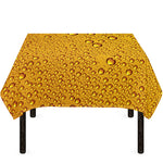 Water Drops On Beer Print Tablecloth