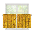 Water Drops On Beer Print Tier Curtains