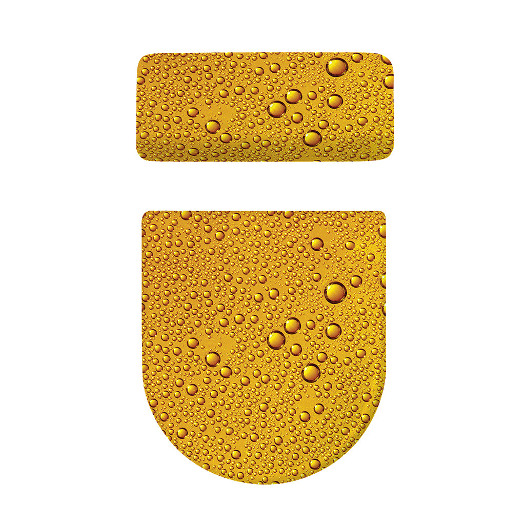 Water Drops On Beer Print Toilet Lid And Tank Cover Set
