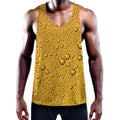 Water Drops On Beer Print Men's Workout Tank Top