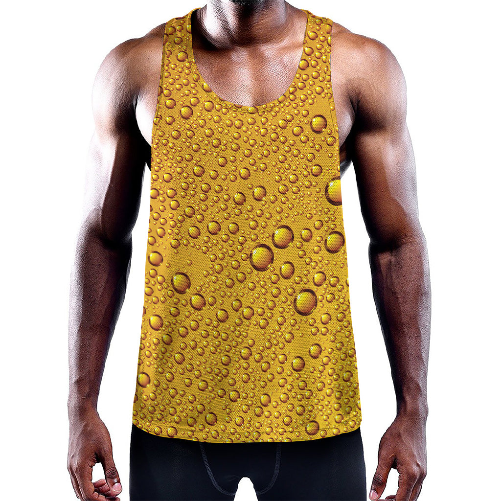 Water Drops On Beer Print Training Tank Top
