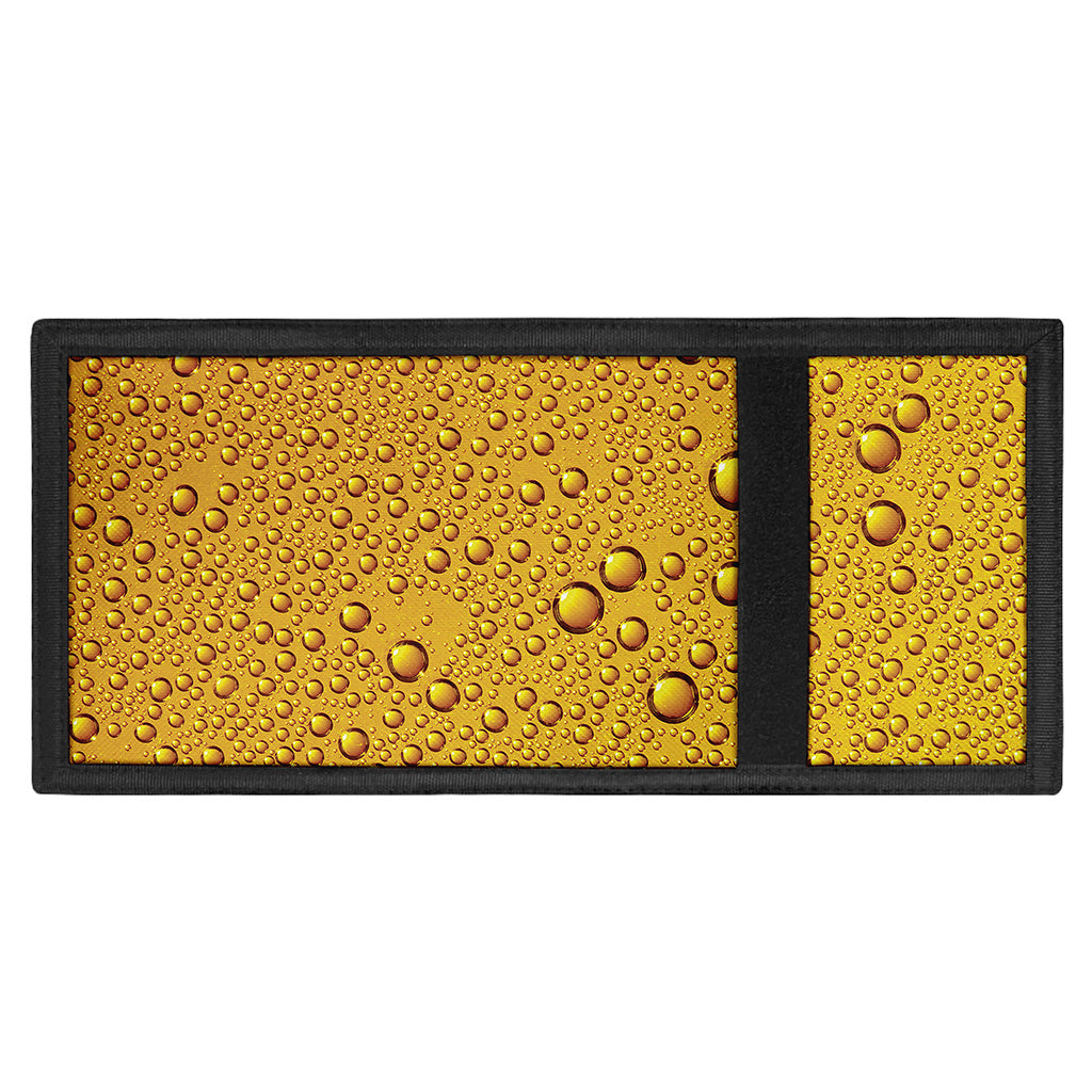 Water Drops On Beer Print Trifold Wallet