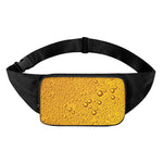 Water Drops On Beer Print Waist Bag