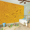 Water Drops On Beer Print Wall Sticker