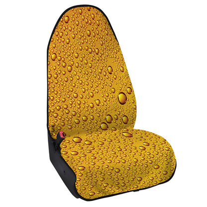 Water Drops On Beer Print Waterproof Car Seat Cover