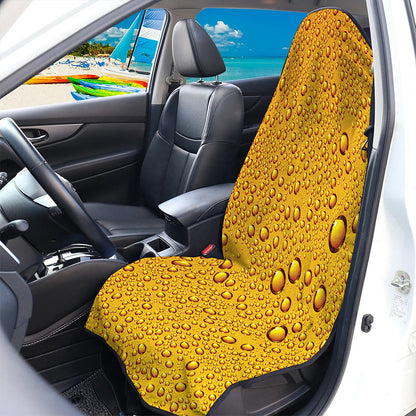 Water Drops On Beer Print Waterproof Car Seat Cover
