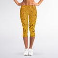 Water Drops On Beer Print Women's Capri Leggings