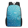 Water Drops Print 17 Inch Backpack