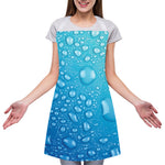 Water Drops Print Adjustable Apron