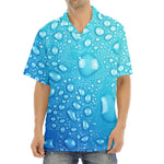 Water Drops Print Aloha Shirt