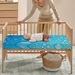 Water Drops Print Baby Crib Sheet