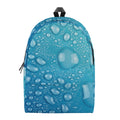 Water Drops Print School Backpack