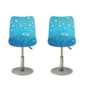 Water Drops Print Bar Stool Covers