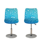 Water Drops Print Bar Stool Covers