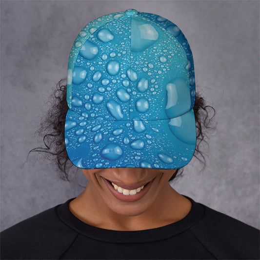 Water Drops Print Baseball Cap