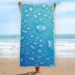 Water Drops Print Beach Towel
