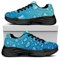 Water Drops Print Black Chunky Shoes