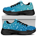 Water Drops Print Black Chunky Shoes