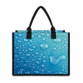 Water Drops Print Canvas Tote Bag