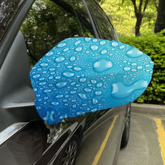 Water Drops Print Car Side Mirror Covers