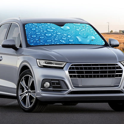Water Drops Print Car Windshield Sun Shade