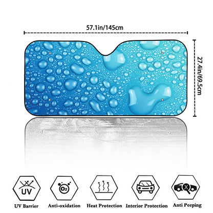 Water Drops Print Car Windshield Sun Shade