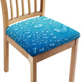 Water Drops Print Chair Cushion Cover