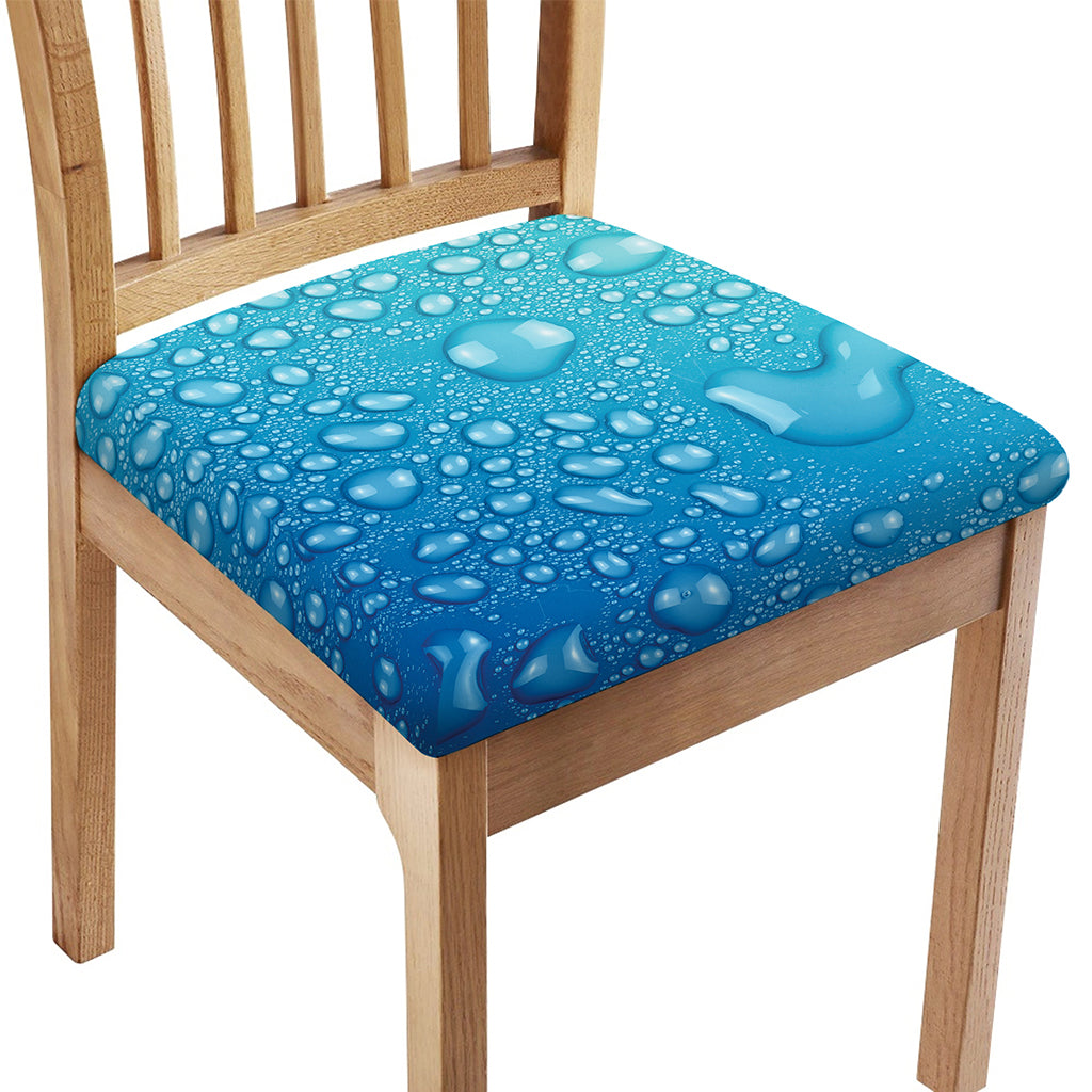 Water Drops Print Chair Cushion Cover