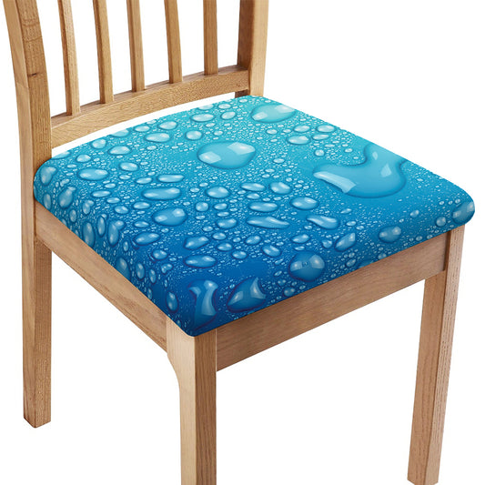 Water Drops Print Chair Cushion Cover