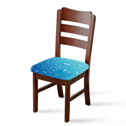 Water Drops Print Chair Cushion Cover