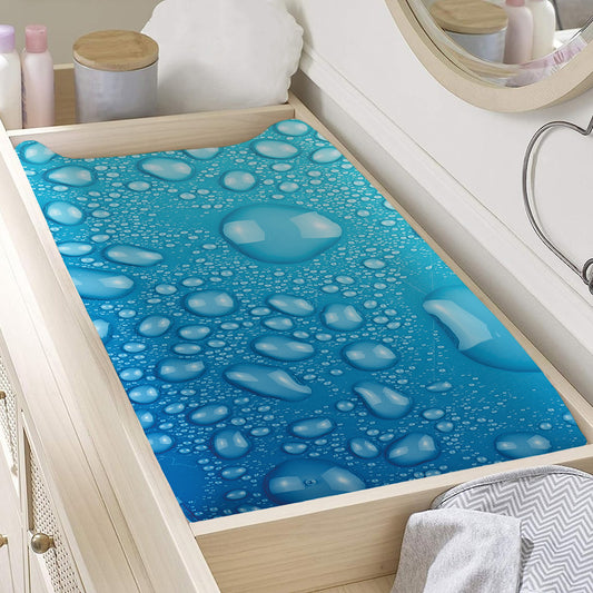 Water Drops Print Changing Pad Cover